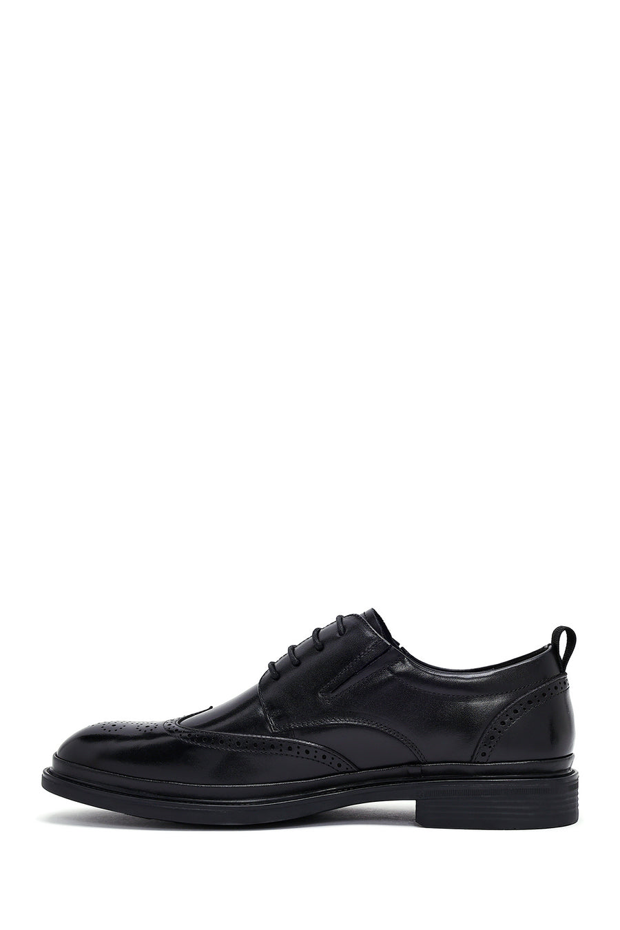 Male Black Leather Casual Shoes