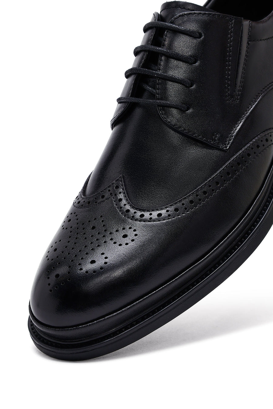 Male Black Leather Casual Shoes