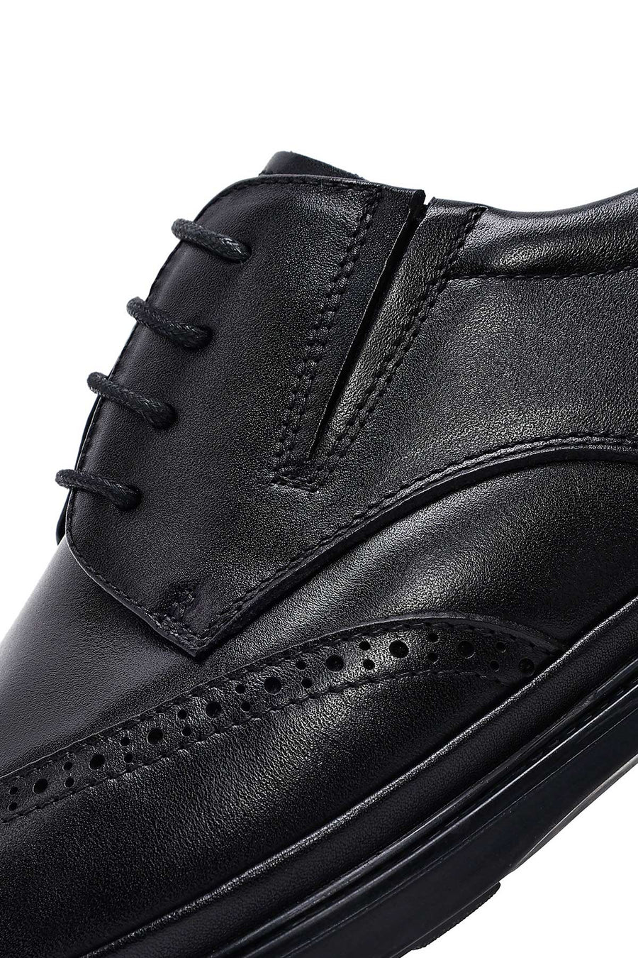 Male Black Leather Casual Shoes