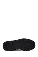 Men's Black Zippered Leather Boots | Derimod