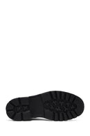 Men's Black Lace-Up Zipper Leather Casual Boot | Derimod