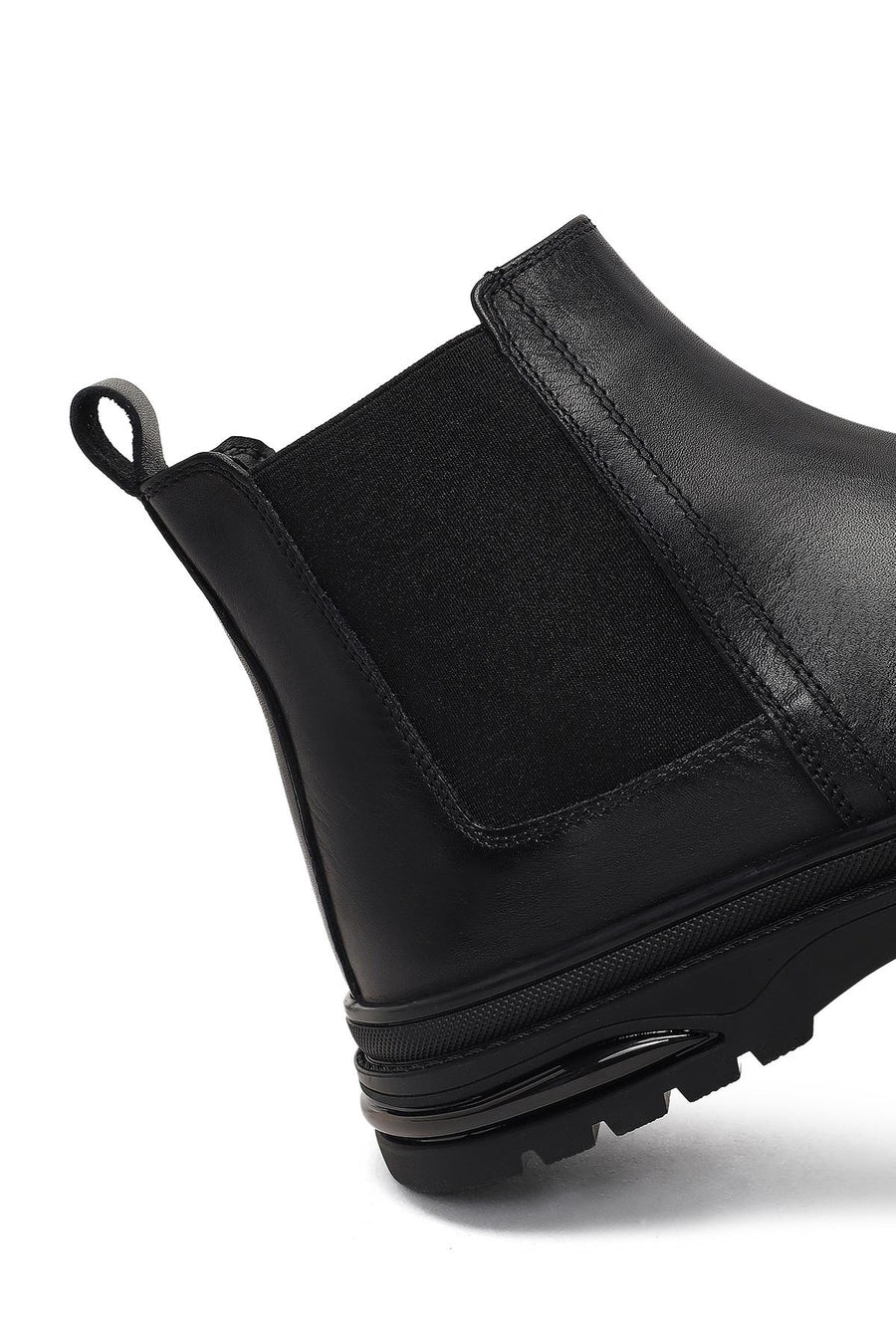 Men's Black Leather Chelsea Boot
