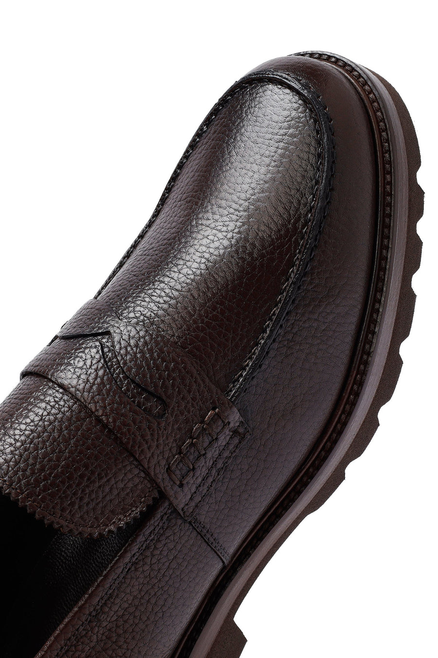 Erkek Kahverengi Deri Casual Loafer