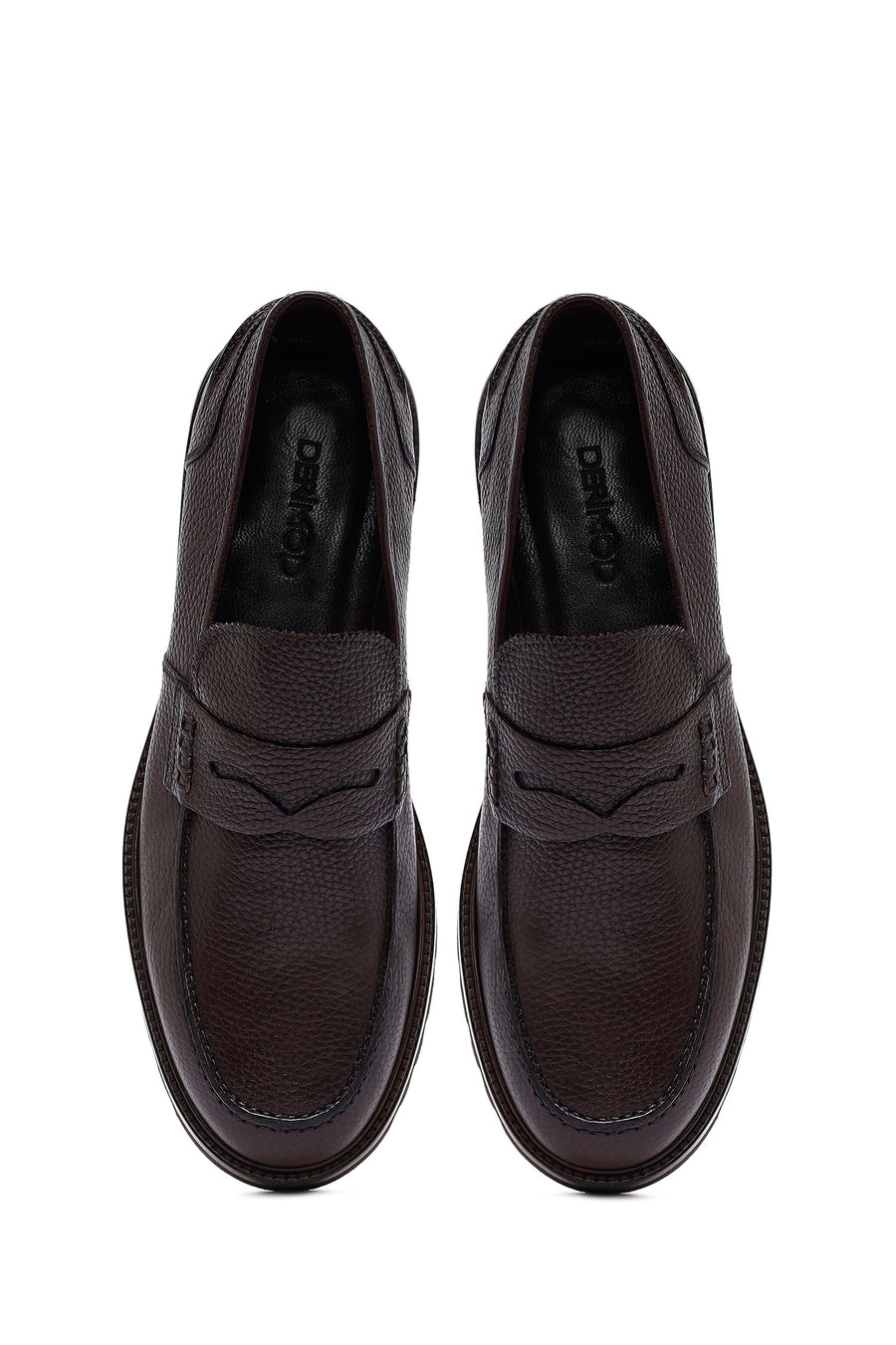 Erkek Kahverengi Deri Casual Loafer