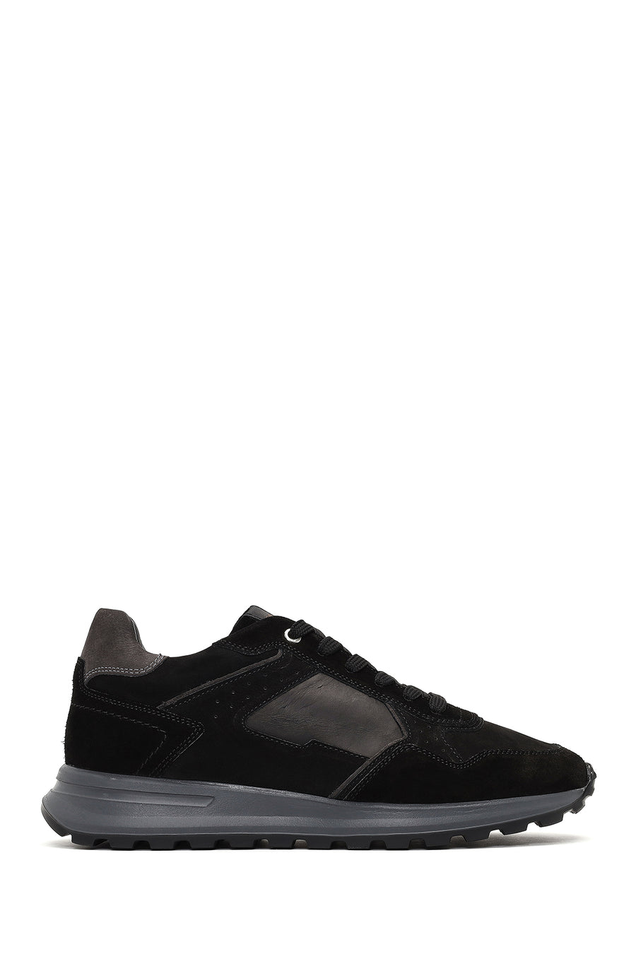 Erkek Siyah Bağcıklı Deri Sneaker 25WFD707314 | Derimod