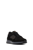 Erkek Siyah Bağcıklı Deri Sneaker | Derimod