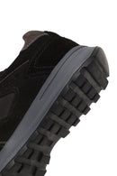 Erkek Siyah Bağcıklı Deri Sneaker | Derimod