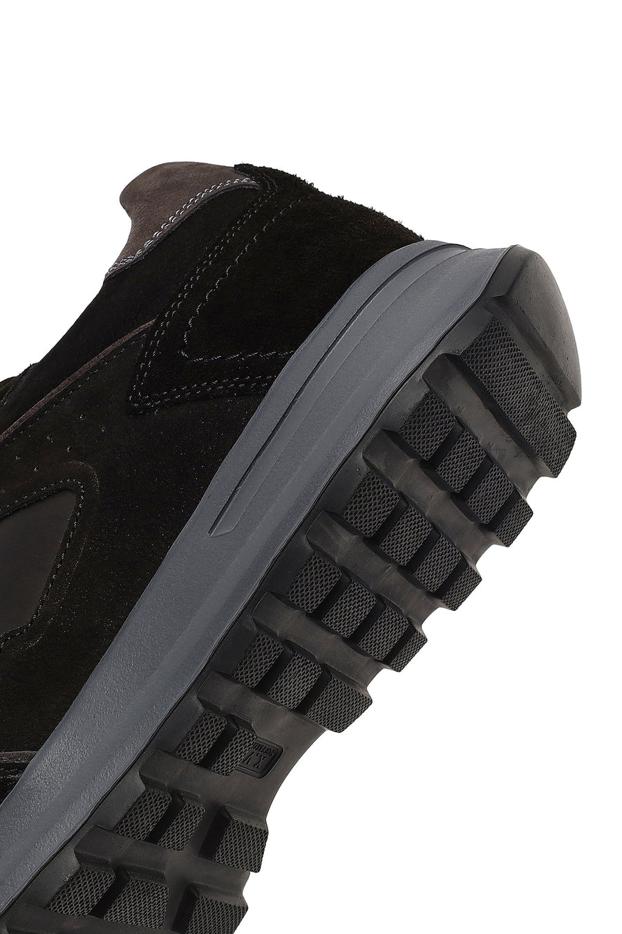 Erkek Siyah Bağcıklı Deri Sneaker