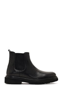 Men's Black Lace-up Leather Chelsea Boot | Derimod