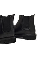 Men's Black Lace-up Leather Chelsea Boot | Derimod