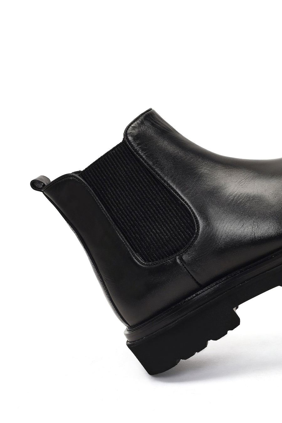 Men's Black Lace-up Leather Chelsea Boot