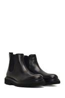 Men's Black Lace-up Leather Chelsea Boot | Derimod