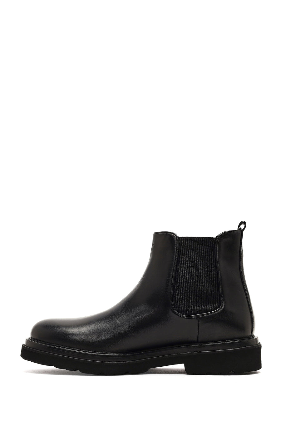 Men's Black Lace-up Leather Chelsea Boot