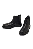 Men's Black Lace-up Leather Chelsea Boot | Derimod