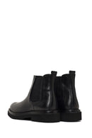 Men's Black Lace-up Leather Chelsea Boot | Derimod