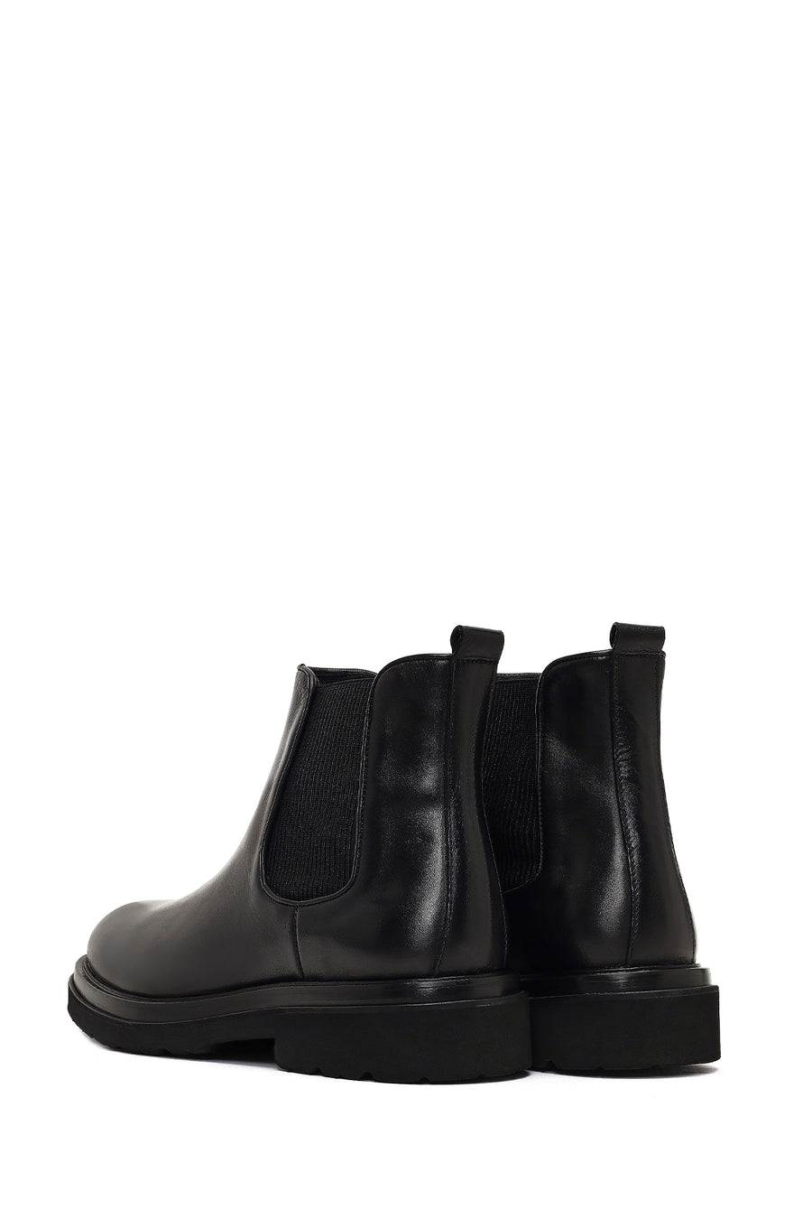 Men's Black Lace-up Leather Chelsea Boot