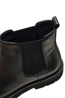 Men's Black Lace-up Leather Chelsea Boot | Derimod