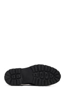 Men's Black Buckled Thick-Soled Leather Loafer | Derimod