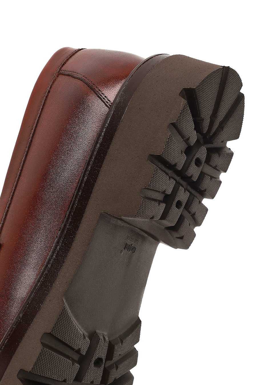 Men's Brown Buckled Thick-Soled Leather Loafer