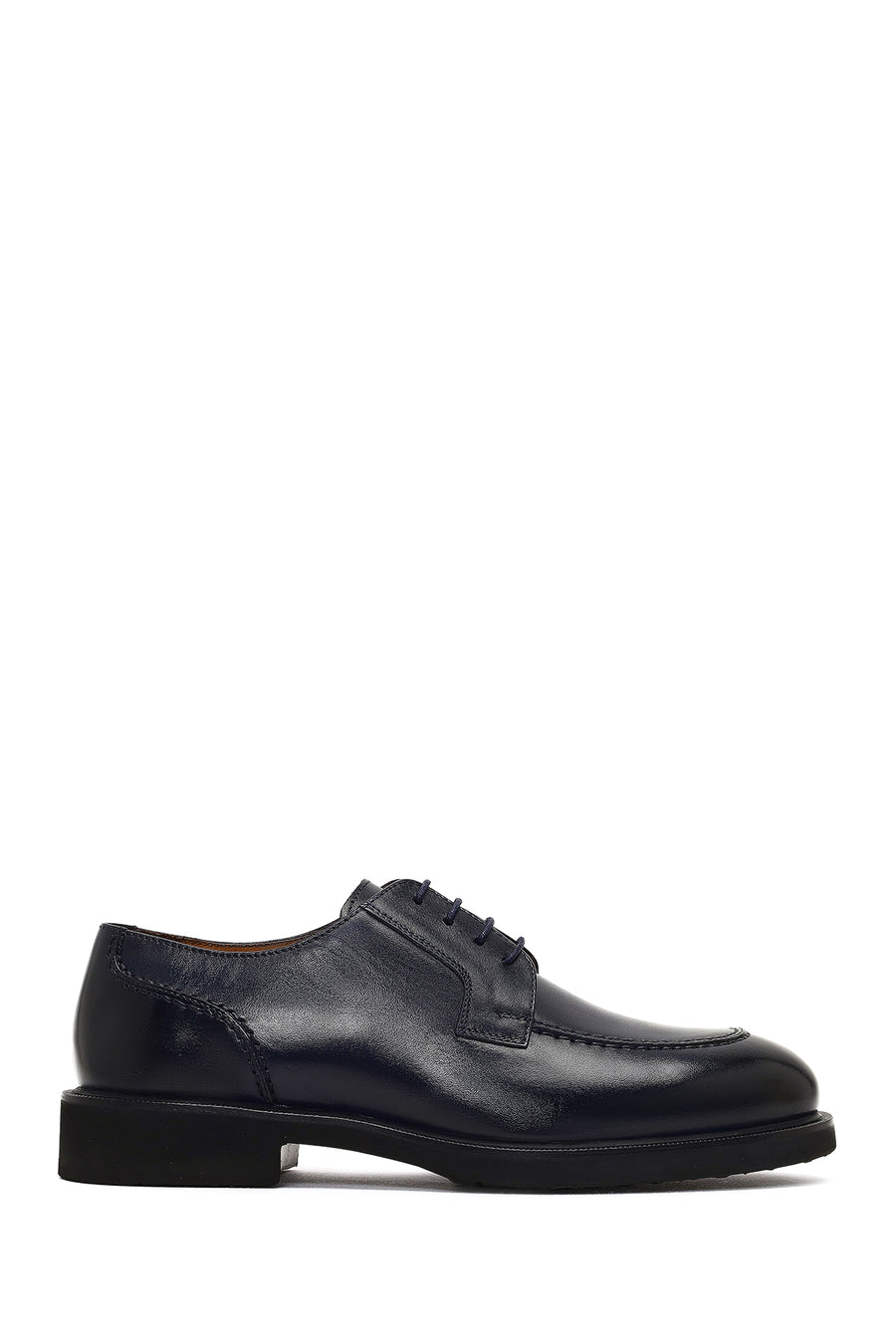 Men's Navy Blue Lace-up Leather Casual Shoes 25WFD740318 | Derimod