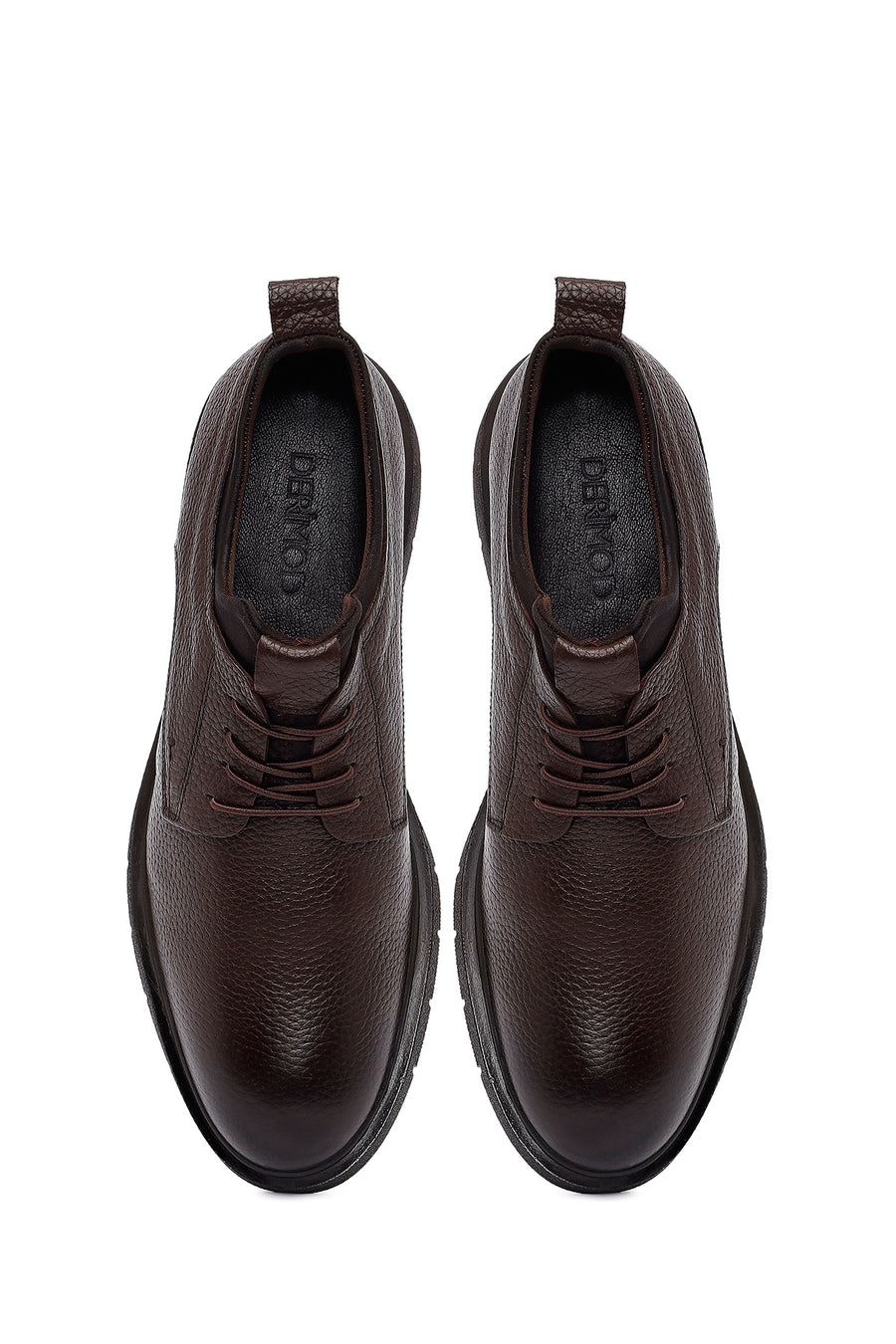 Men's Brown Lace-Up Leather Casual Shoes