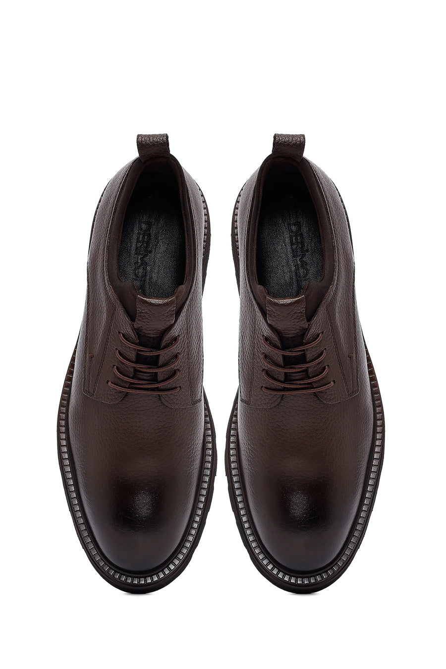 Men's Brown Lace-Up Leather Casual Shoes