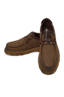 Men Mink Nubuck Leather Casual Shoes | Derimod