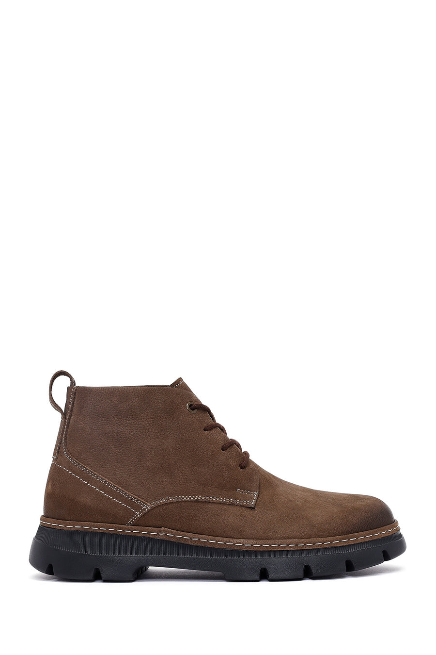 Men's Brown Lace-up Nubuck Leather Casual Boot 25WFD7515V3 | Derimod