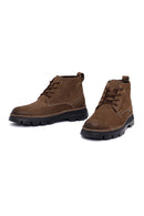 Men's Brown Lace-up Nubuck Leather Casual Boot | Derimod