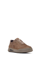 Men's Beige Lace-Up Nubuck Leather Sneakers | Derimod