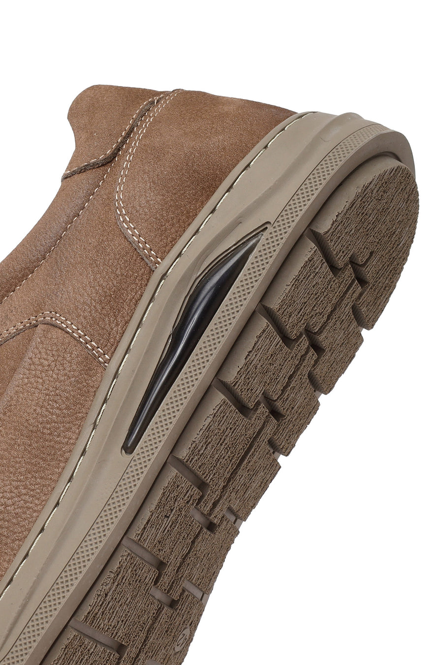 Men's Beige Lace-Up Nubuck Leather Sneakers