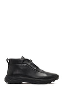Men's Black Lace-Up Thick-Soled Leather Casual Boot | Derimod