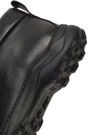 Men's Black Lace-Up Thick-Soled Leather Casual Boot | Derimod