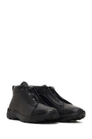 Men's Black Lace-Up Thick-Soled Leather Casual Boot | Derimod