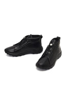 Men's Black Lace-Up Thick-Soled Leather Casual Boot | Derimod