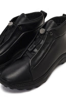 Men's Black Lace-Up Thick-Soled Leather Casual Boot | Derimod