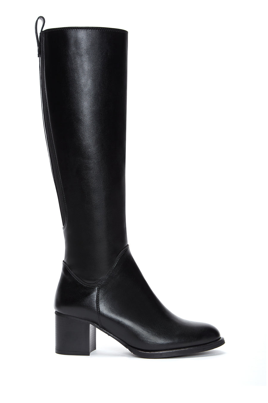 Woman Black Zippered Thick Heeled Boots 25WFE250518 | Derimod