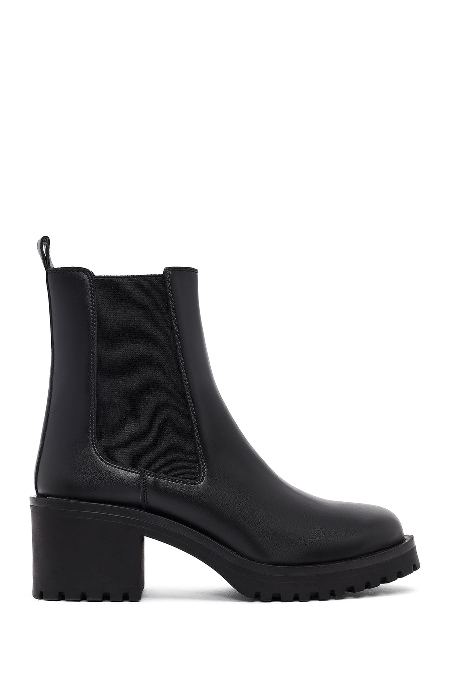 Women's Black Chunky Heel Chelsea Boot 25WFE251618 | Derimod