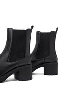 Women's Black Chunky Heel Chelsea Boot | Derimod