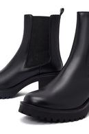 Women's Black Chunky Heel Chelsea Boot | Derimod