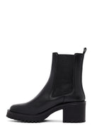 Women's Black Chunky Heel Chelsea Boot | Derimod