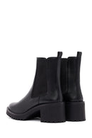 Women's Black Chunky Heel Chelsea Boot | Derimod