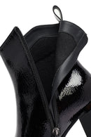 Woman Black Zippered Thick Heel Boots | Derimod