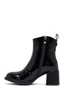 Woman Black Zippered Thick Heel Boots | Derimod