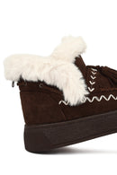 Women's Brown Chunky Sole Tassel Suede Teddy Boots | Derimod