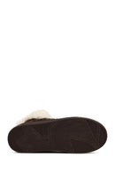 Women's Brown Chunky Sole Tassel Suede Teddy Boots | Derimod