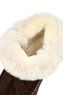 Women's Brown Chunky Sole Tassel Suede Teddy Boots | Derimod