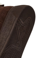 Women's Brown Chunky Sole Tassel Suede Teddy Boots | Derimod