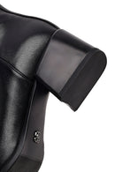 Women's Black Zippered Low Heel Boots | Derimod
