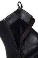 Women's Black Zippered Low Heel Boots | Derimod